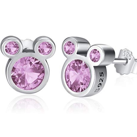 Jewelry - Sparkling Mouse Earrings With Cubic Zirconia